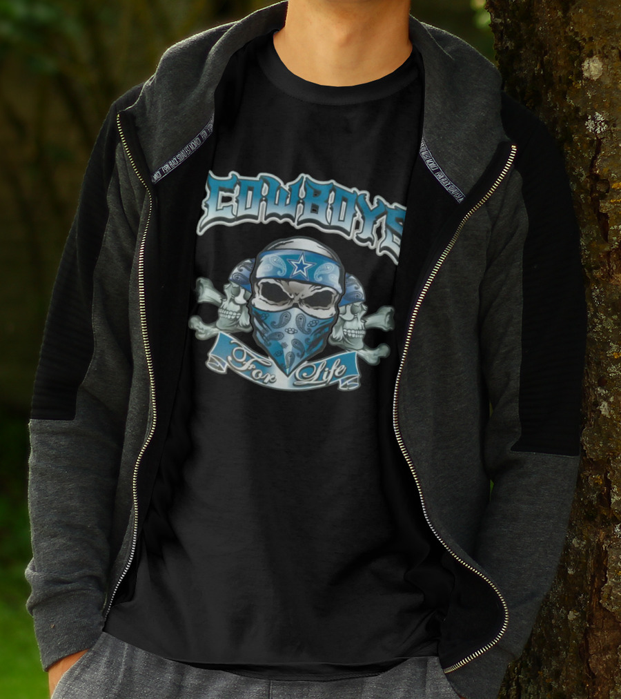 Cowboys For Life Skull Bandana Star T-Shirt