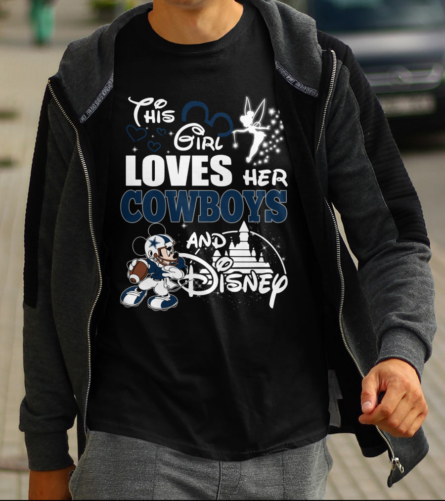 This Girl Loves Her Cowboys And Disney T-Shirt