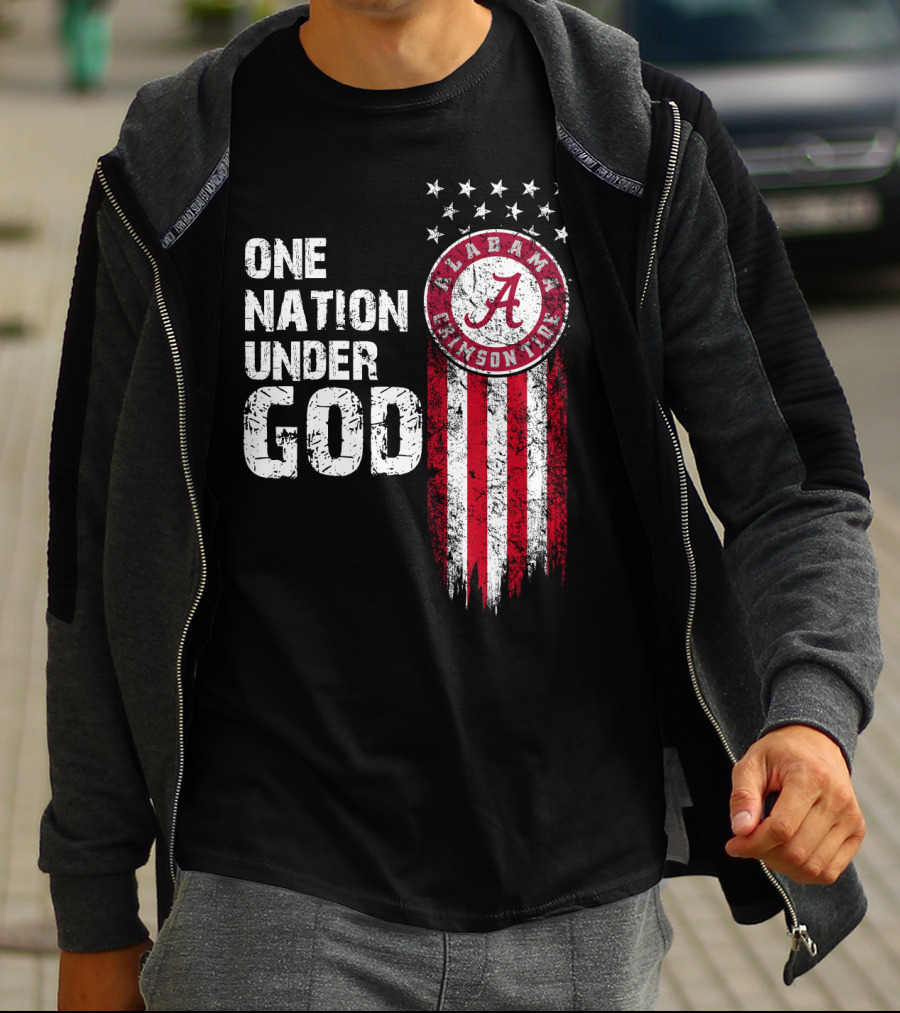 Alabama Crimson Tide One Nation Under God T-Shirt