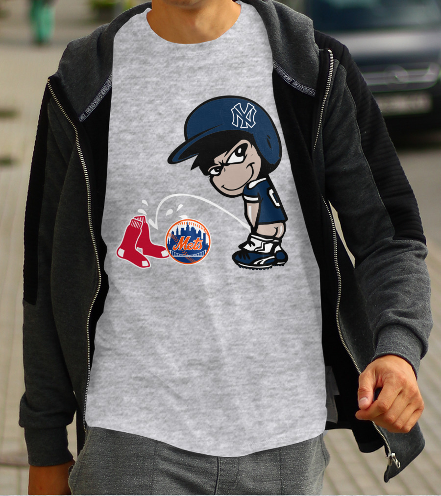 New York Yankees Vs Red Sox Mets Rivalry T-Shirt