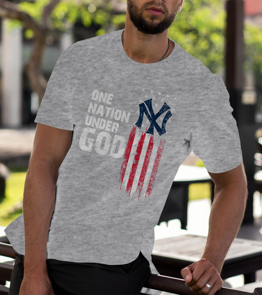Ny Yankees One Nation Under God American Flag T-Shirt