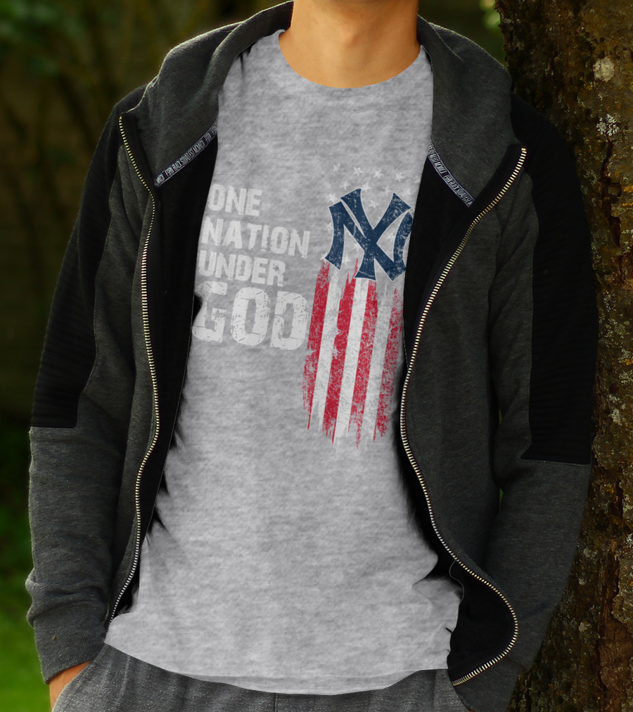 Ny Yankees One Nation Under God American Flag T-Shirt