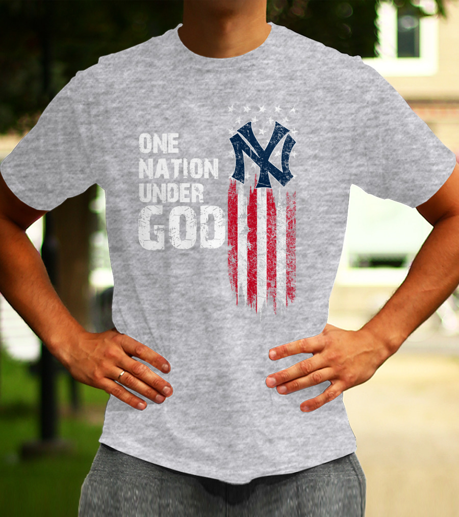 Ny Yankees One Nation Under God American Flag T-Shirt