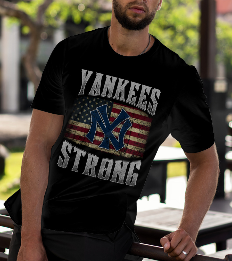 Yankees Strong American Flag Mlb Symbol T-Shirt