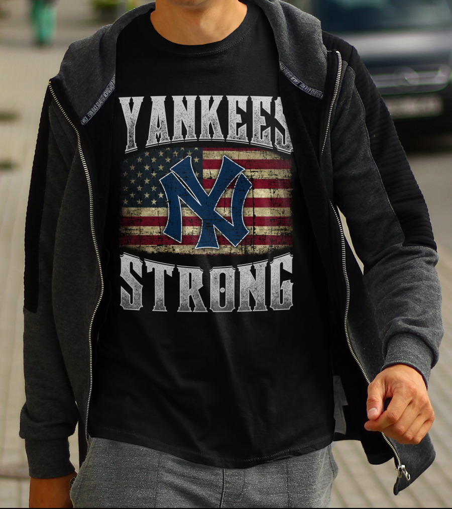 Yankees Strong American Flag Mlb Symbol T-Shirt