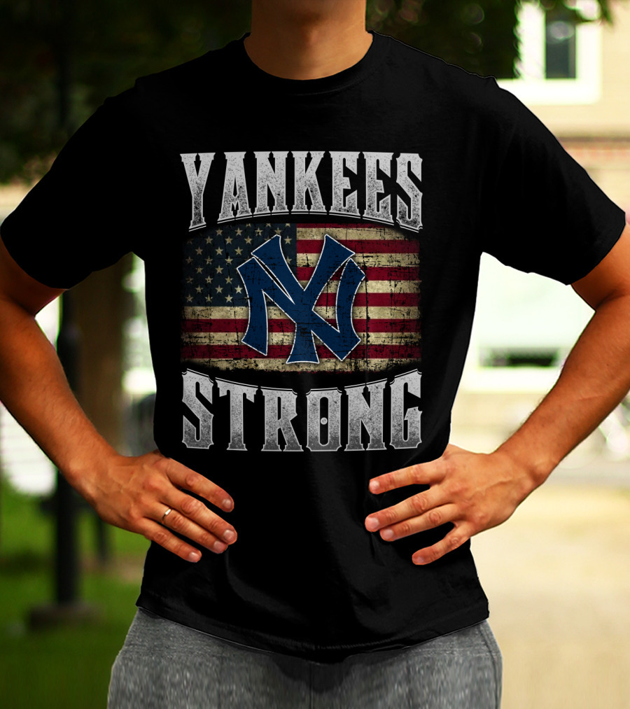 Yankees Strong American Flag Mlb Symbol T-Shirt
