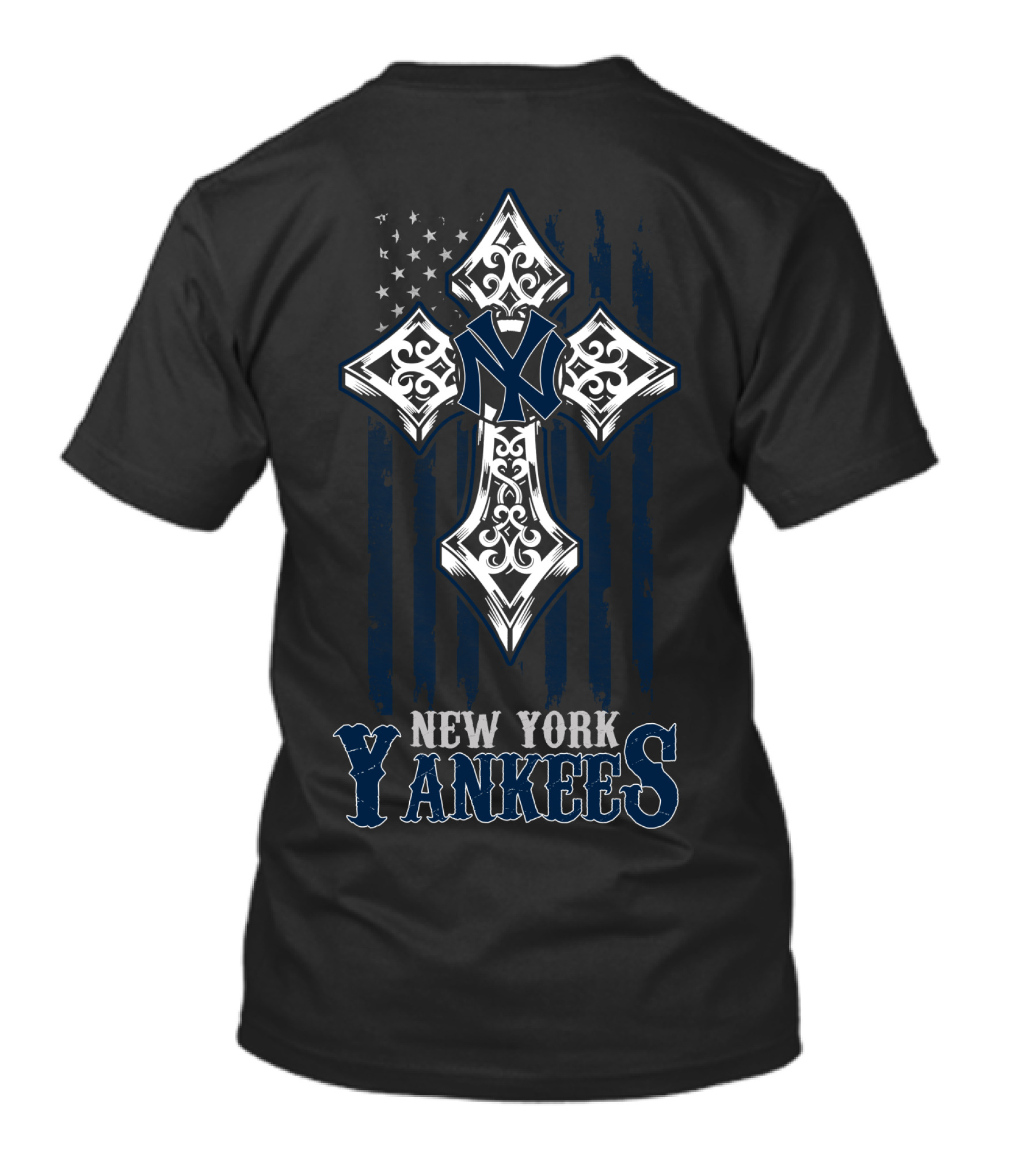 New York Yankees Cross Flag Icon With Stylized N T-Shirt