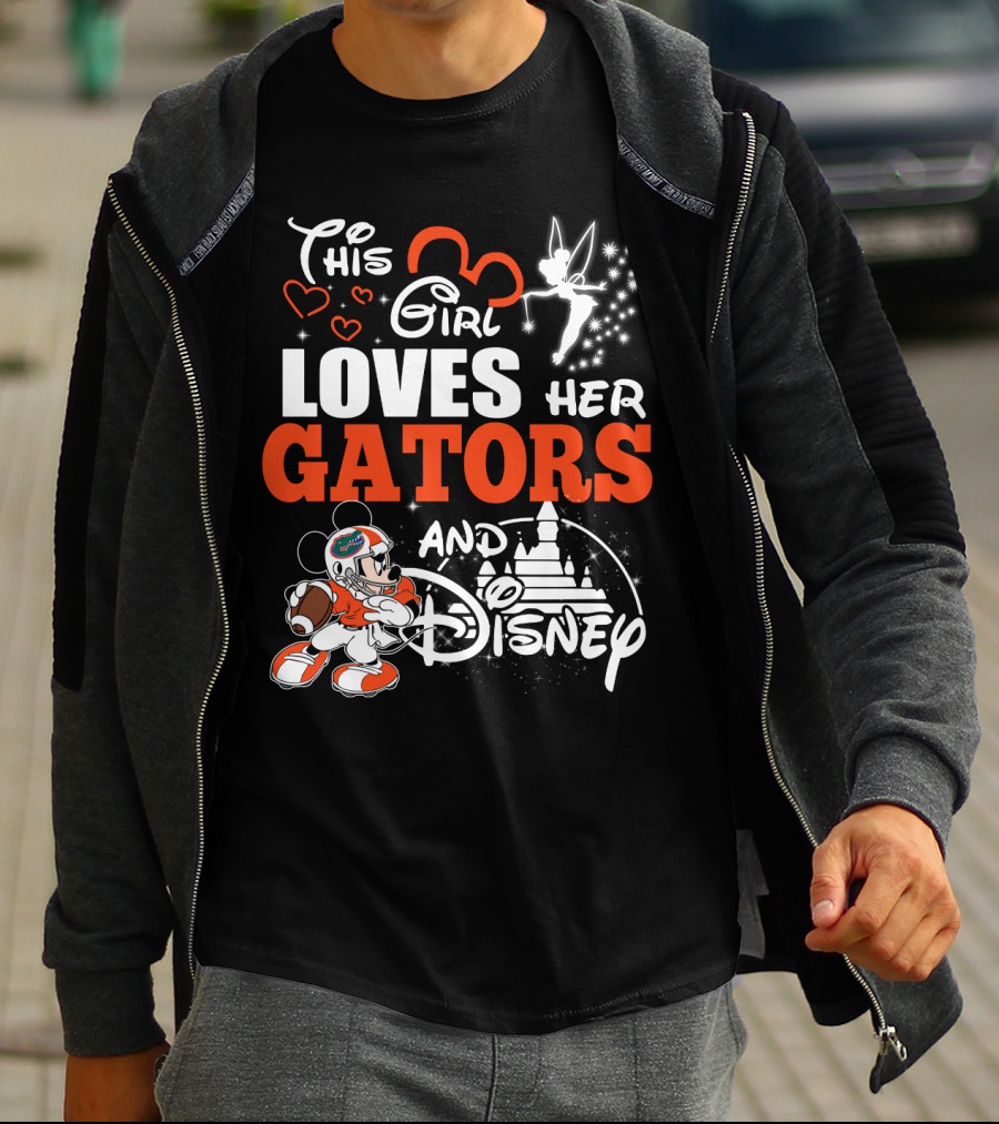 This Girl Loves Her Florida Gators And Disney T-Shirt