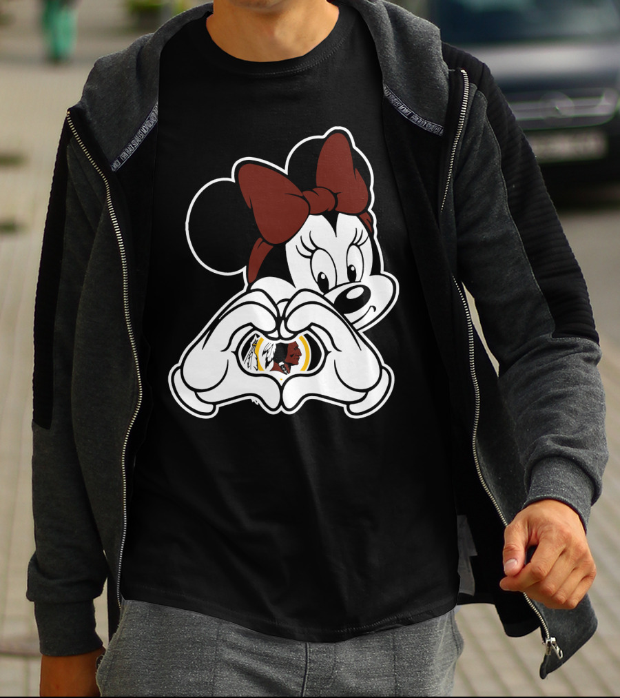 Minnie Heart Washington Redskins T-Shirt