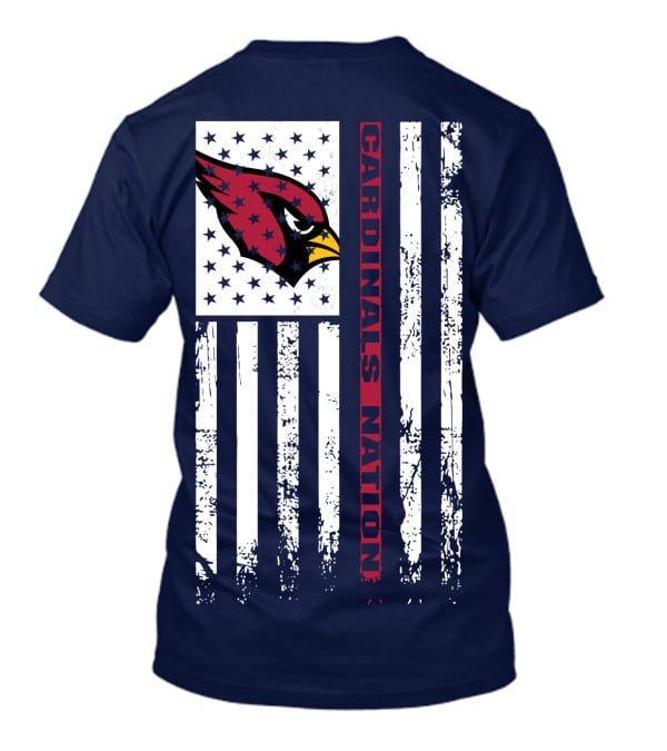 Cardinals Nation Flag Stars Stripes T-Shirt