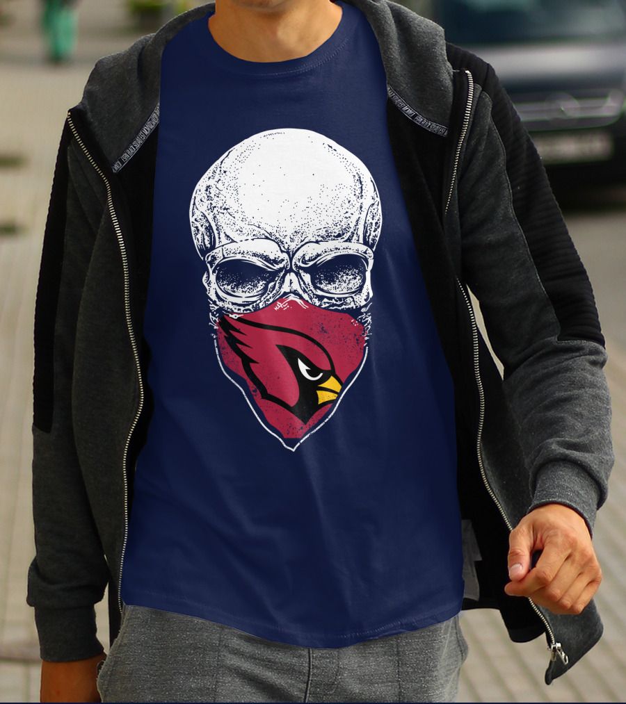 Cardinals Fans Skull Bandana T-Shirt