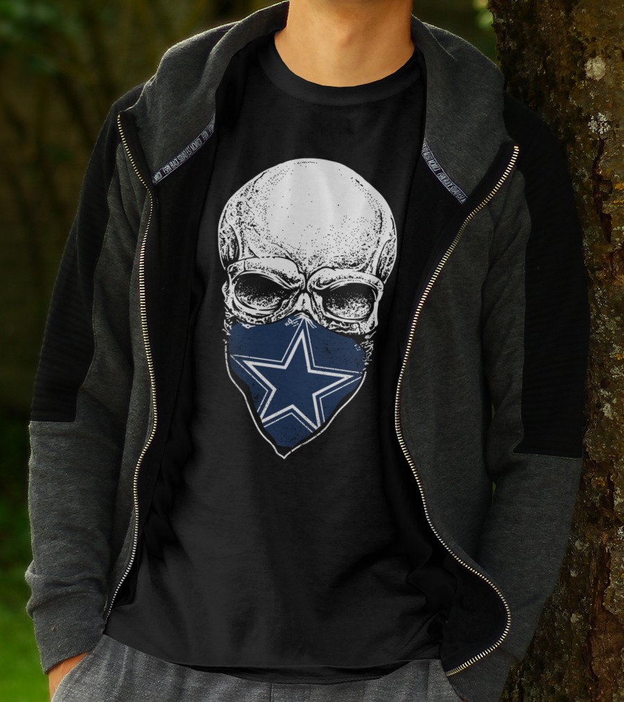 Cowboys Nation Skull Star Fan Pride T-Shirt