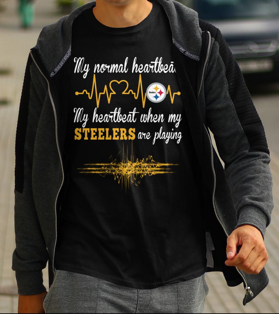 My Normal Heartbeat My Heartbeat When My Steelers Are Playing T-Shirt