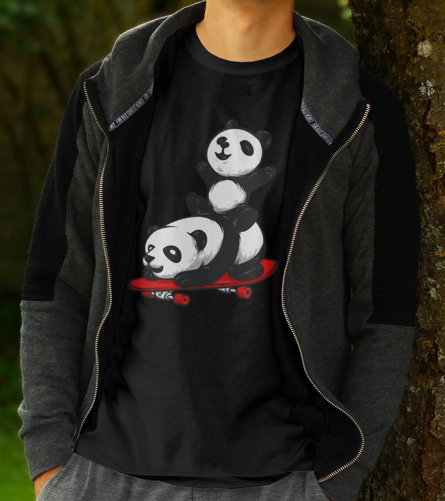 Camp Mau Panda Skateboarding Adventure T-Shirt