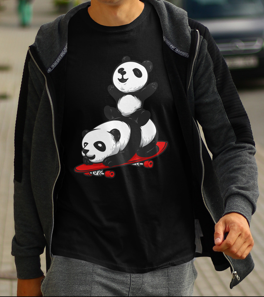 Camp Mau Panda Skateboarding Adventure T-Shirt
