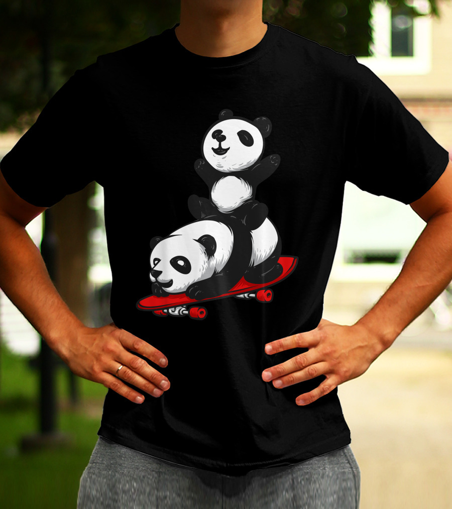 Camp Mau Panda Skateboarding Adventure T-Shirt