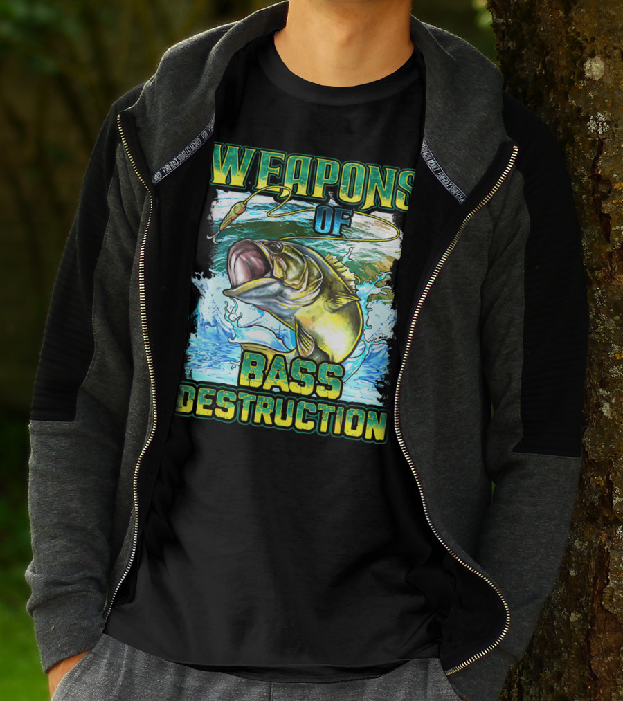 Weapons Of Bass Destruction Fisherman Bass Fishing T-Shirt