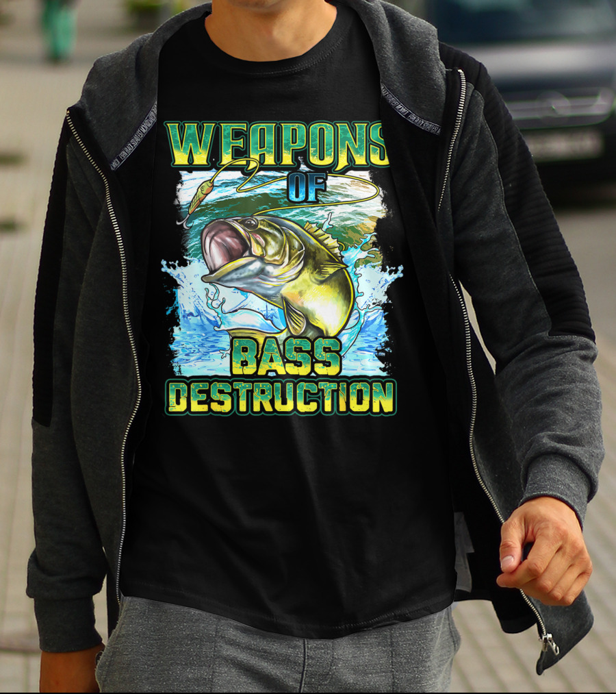 Weapons Of Bass Destruction Fisherman Bass Fishing T-Shirt