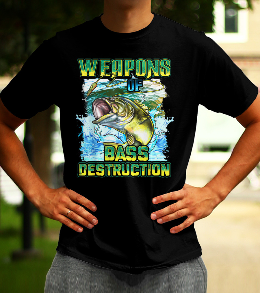 Weapons Of Bass Destruction Fisherman Bass Fishing T-Shirt