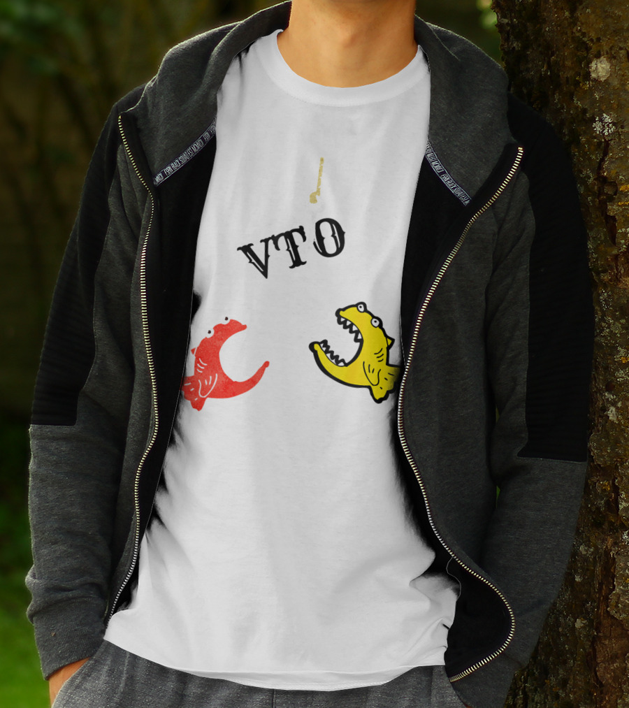 VTO Fishing Hook With Red And Yellow Fish T-Shirt