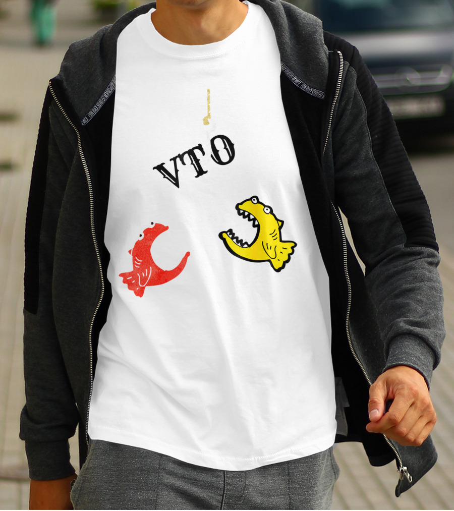 VTO Fishing Hook With Red And Yellow Fish T-Shirt