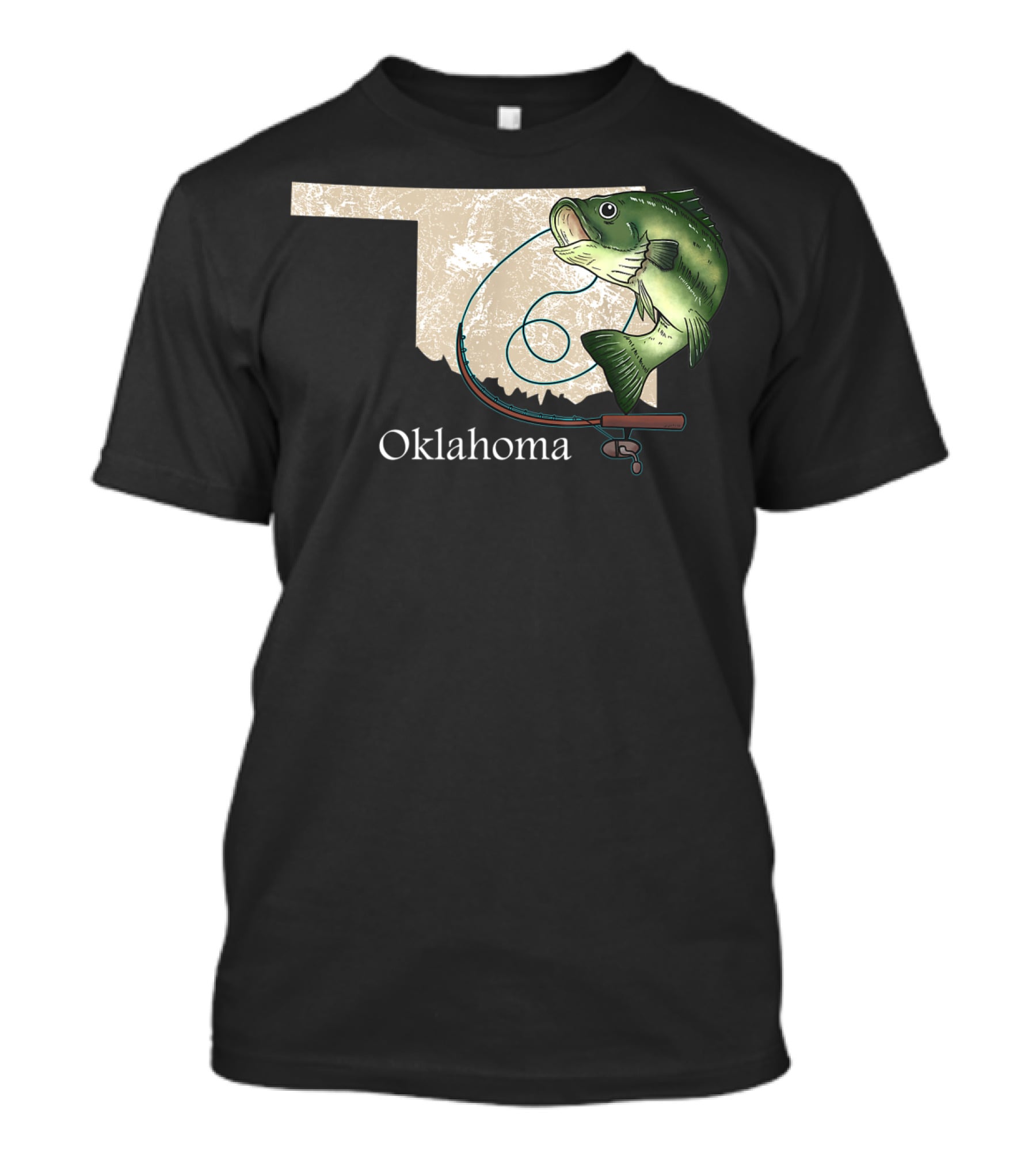 Oklahoma Fishing Fisherman Funny Fish Gear T-Shirt