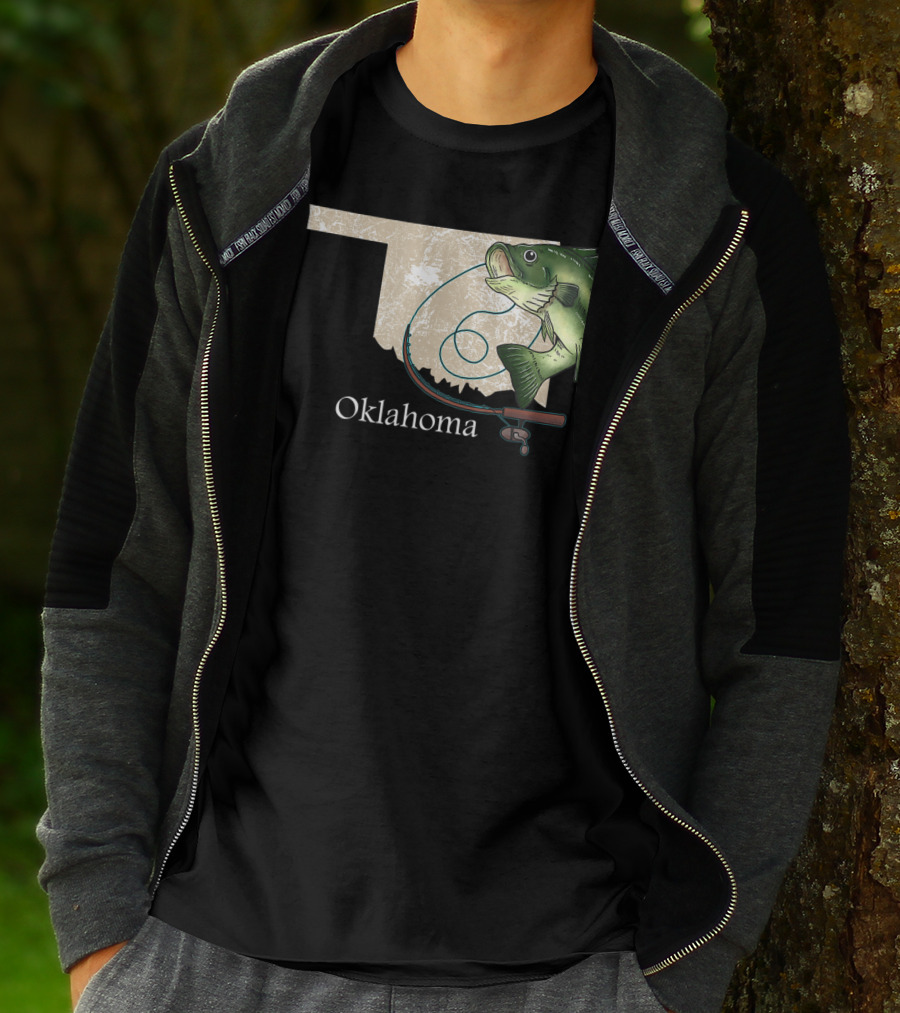 Oklahoma Fishing Fisherman Funny Fish Gear T-Shirt