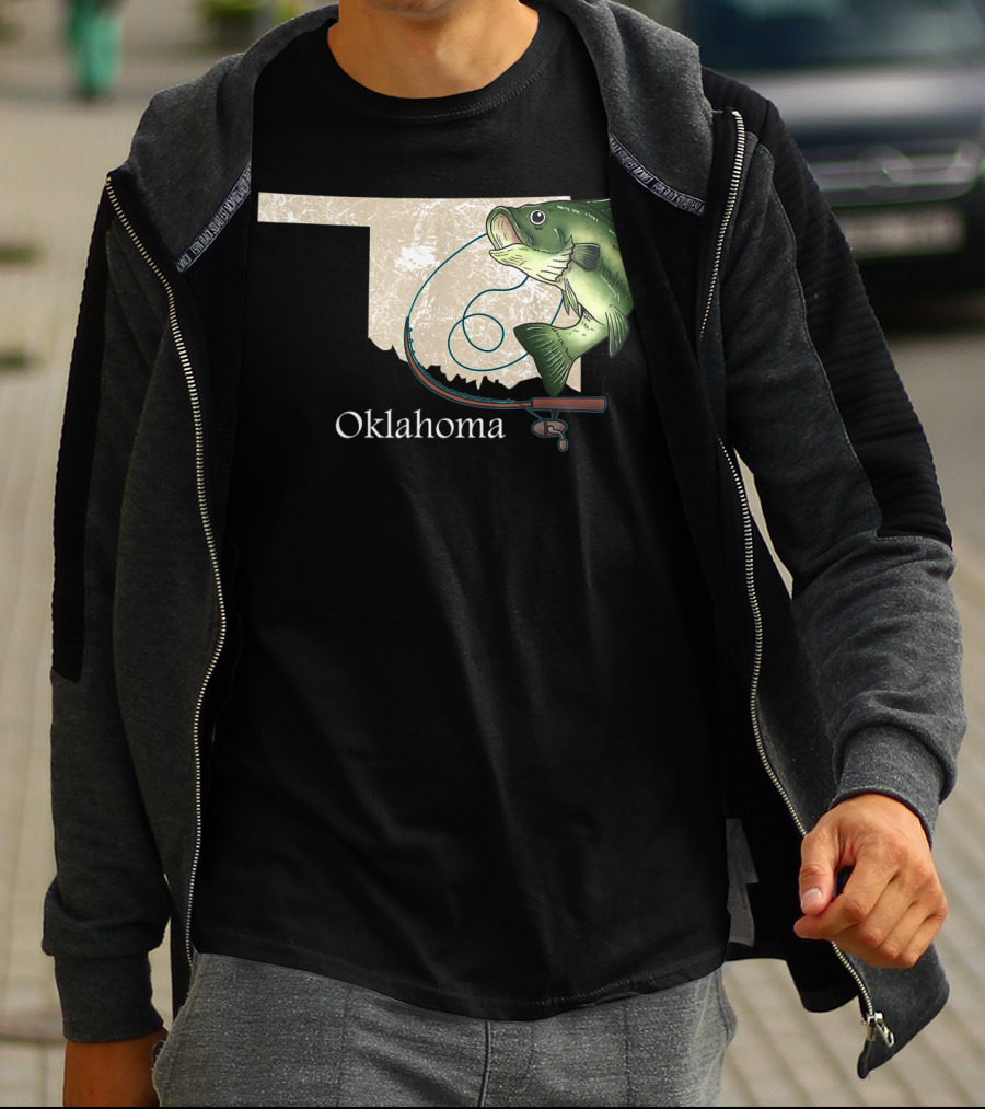 Oklahoma Fishing Fisherman Funny Fish Gear T-Shirt