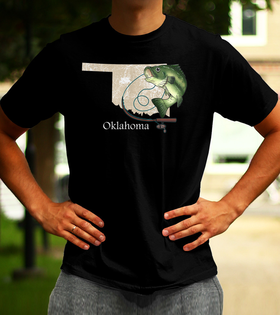 Oklahoma Fishing Fisherman Funny Fish Gear T-Shirt