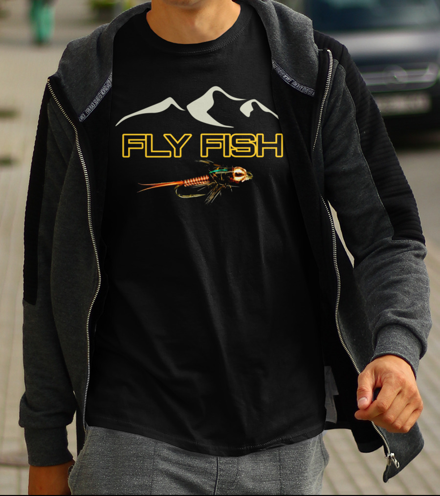 Fly Fish Caddis Nymph Outdoor Adventure T-Shirt