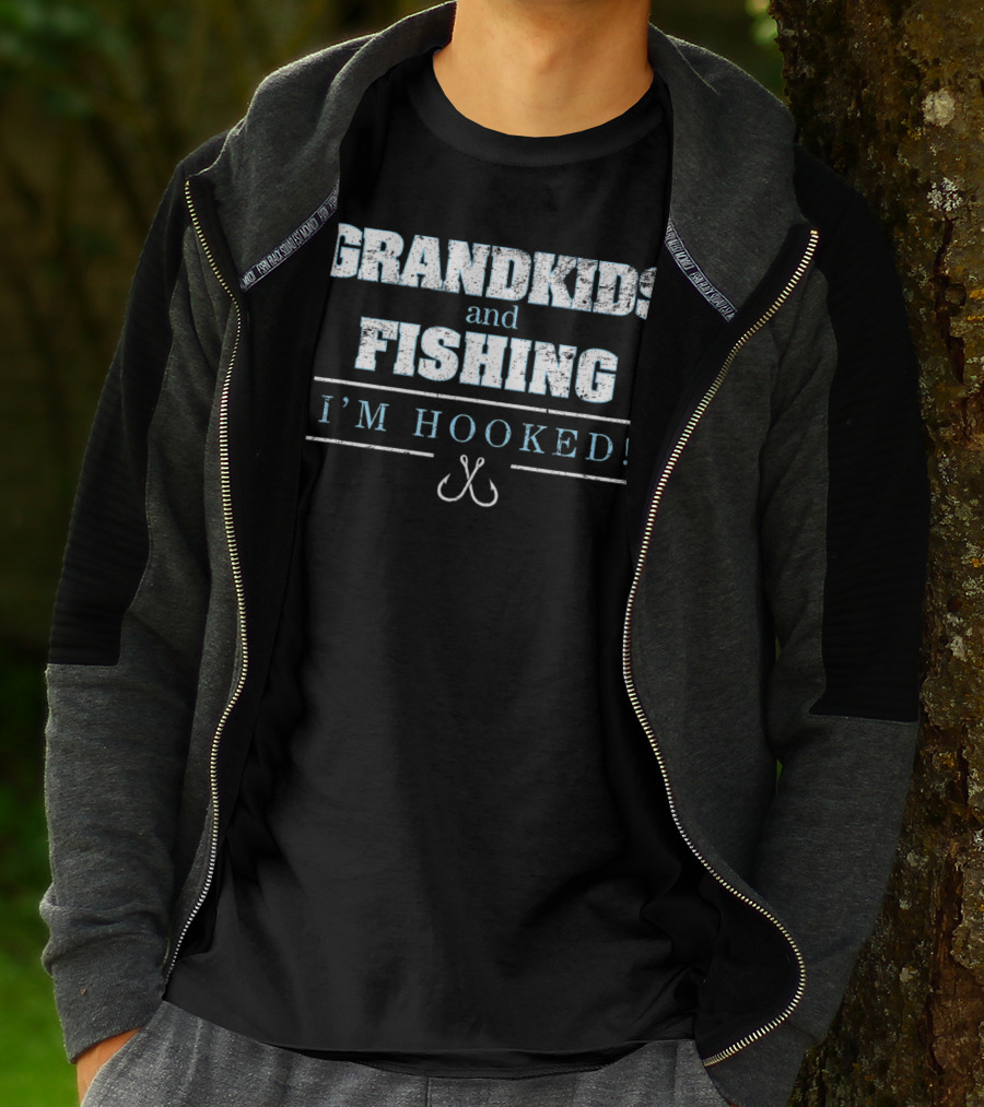 Grandkids And Fishing I'm Hooked T-Shirt