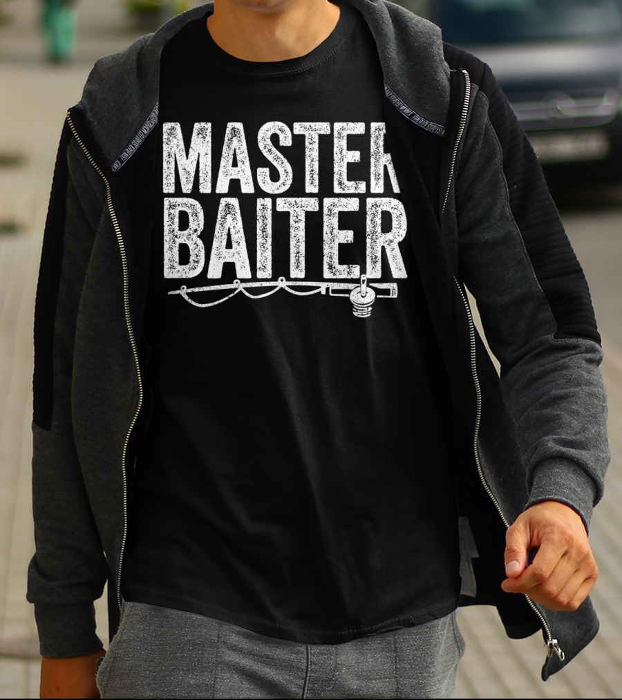 MASTER BAITER Funny Fishing Fish Mens T-Shirt