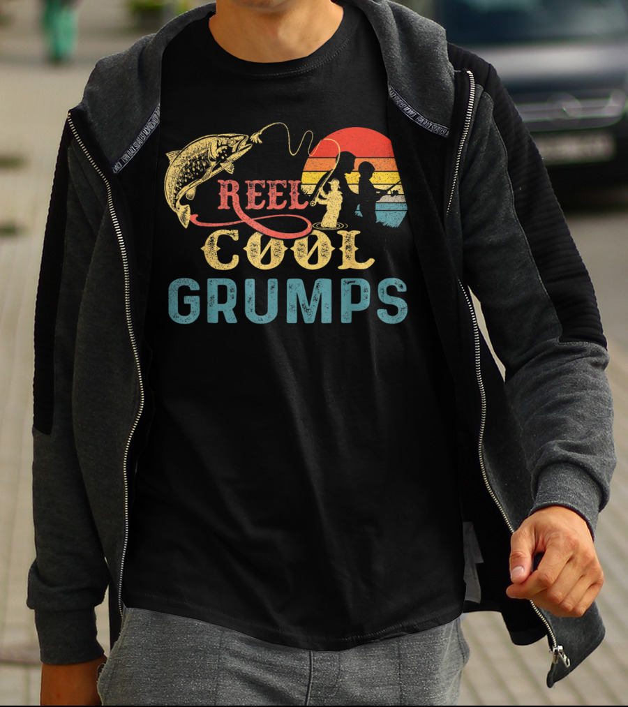 Reel Cool Grumps Vintage Fishing Nature Lovers T-Shirt