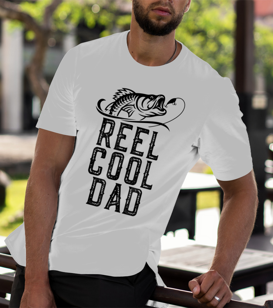 Reel Cool Dad Fishing Fish Hook T-Shirt