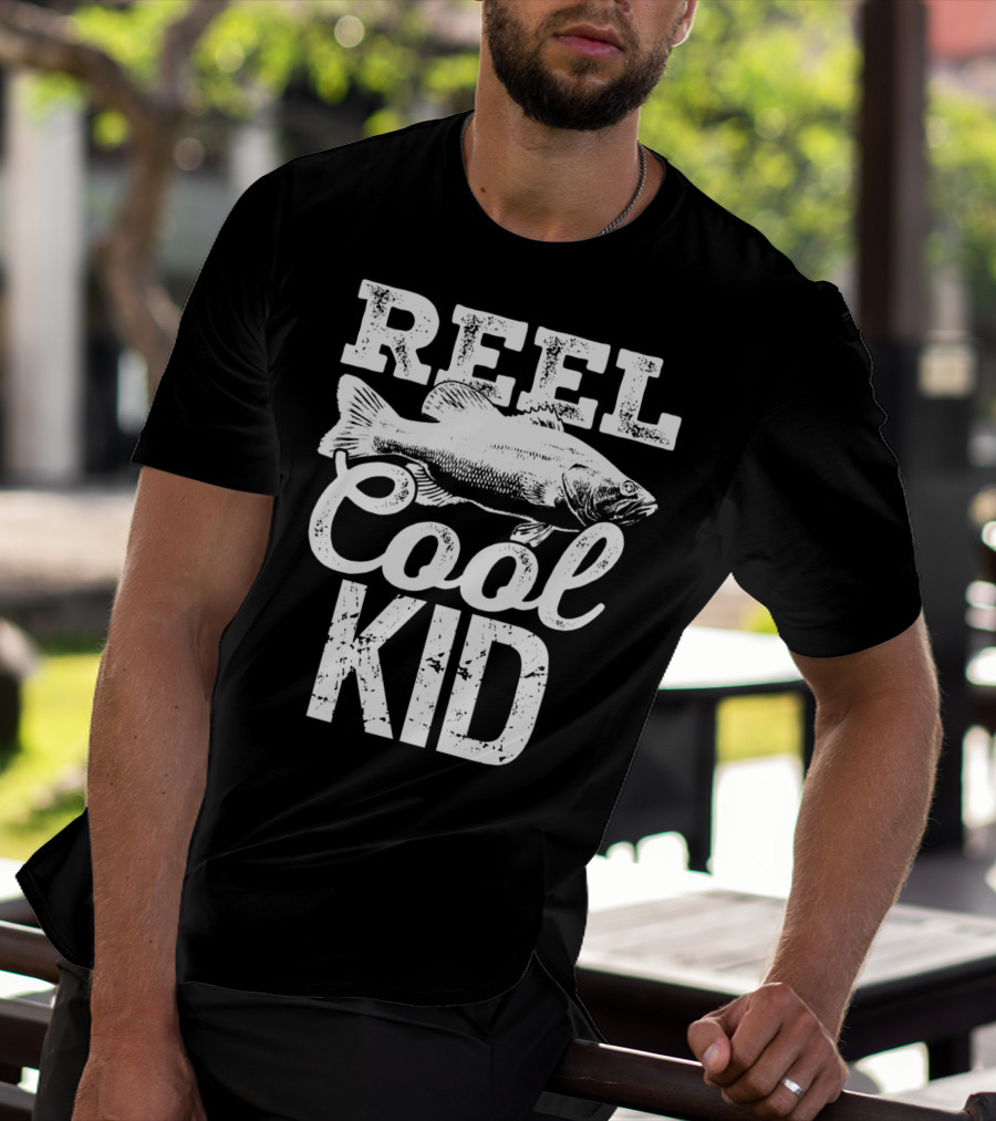 Reel Cool Kid Fishing Outdoor Angler T-Shirt