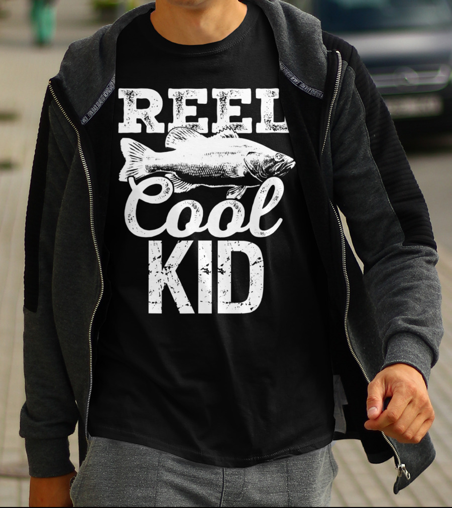Reel Cool Kid Fishing Outdoor Angler T-Shirt
