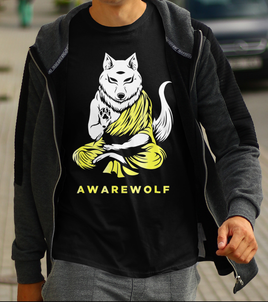 AWAREWOLF Best Yoga And Werewolf Lover T-Shirt