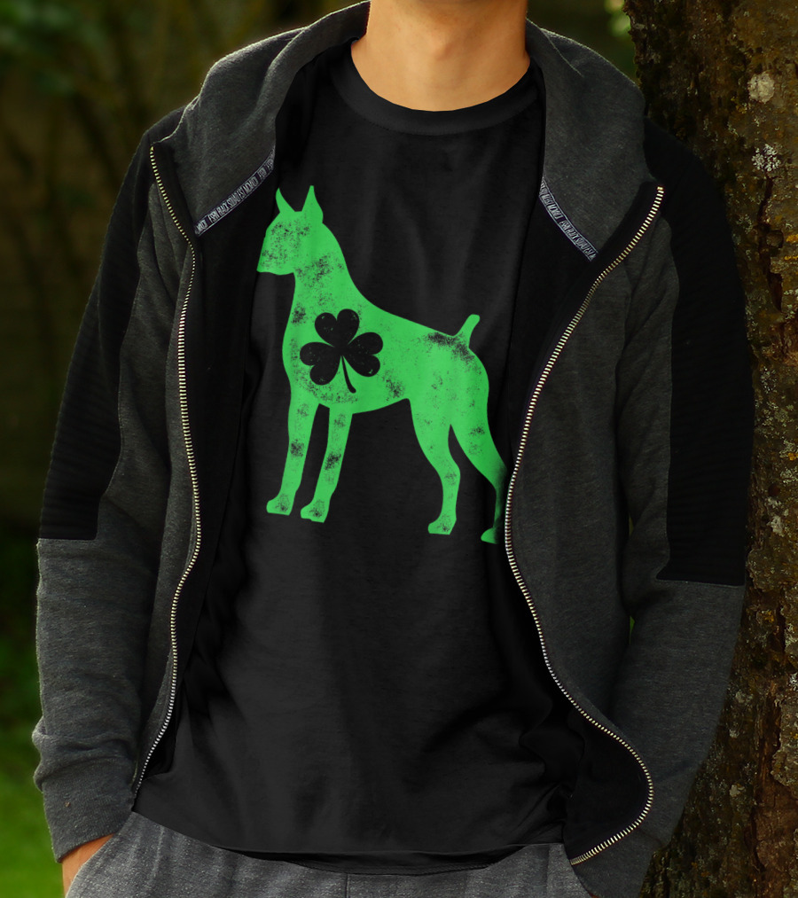 Boxer Dog Shamrock St Patricks Day Lover T-Shirt
