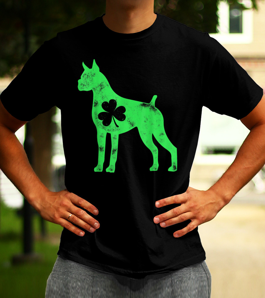 Boxer Dog Shamrock St Patricks Day Lover T-Shirt