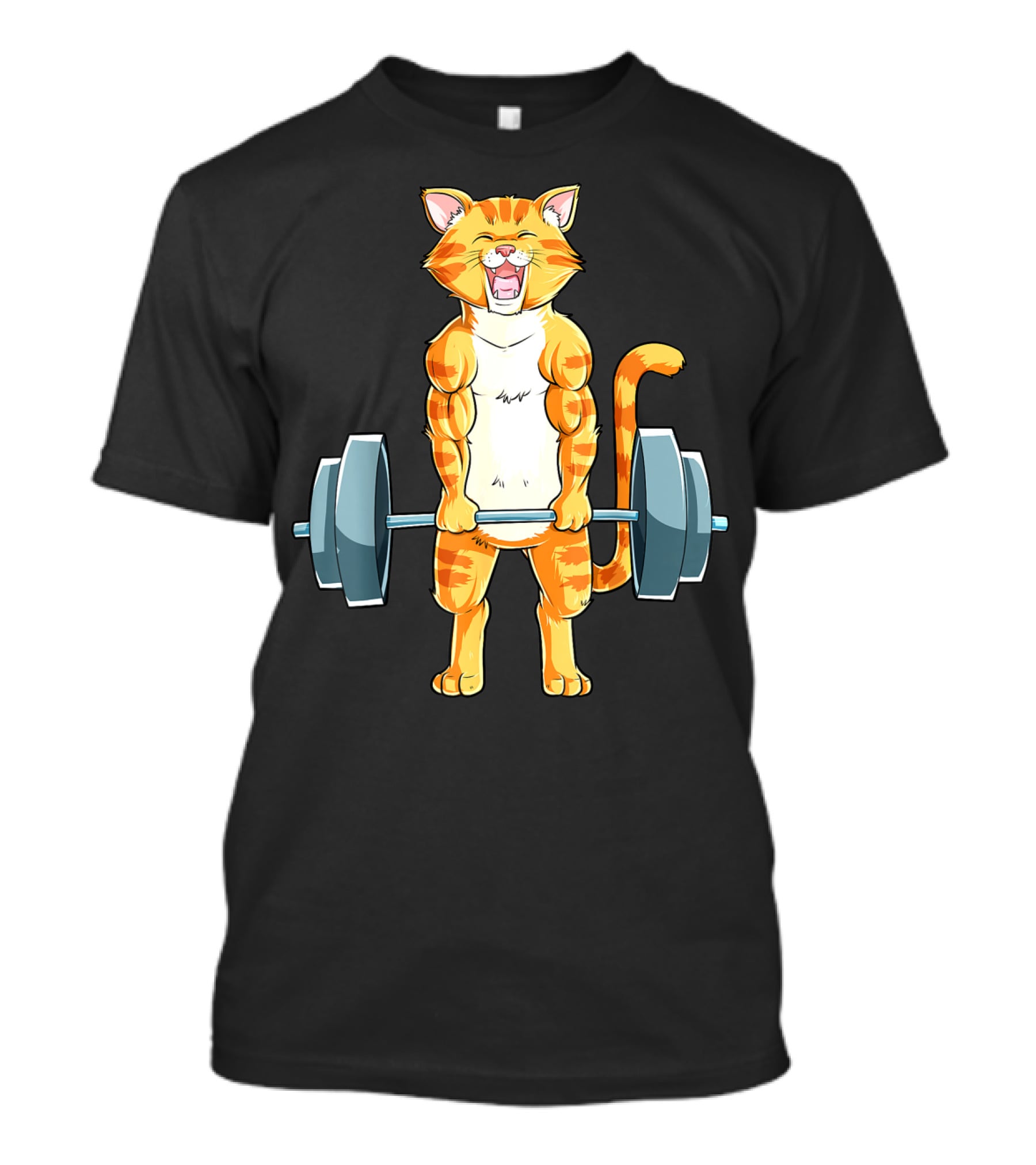 Cat Powerlifting Deadlift Gym Lifting Weights T-Shirt