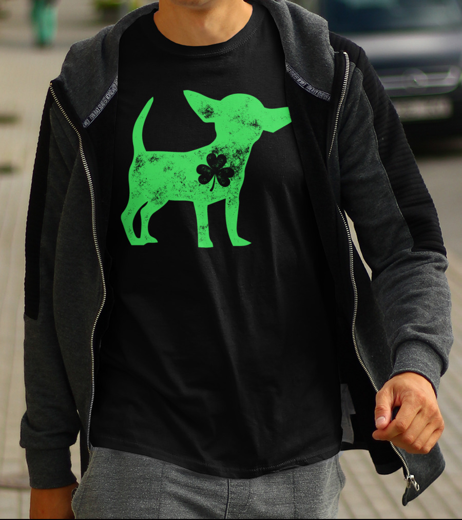 Chihuahua St Patricks Day Dog Lover Shamrock Iconic Green T-Shirt