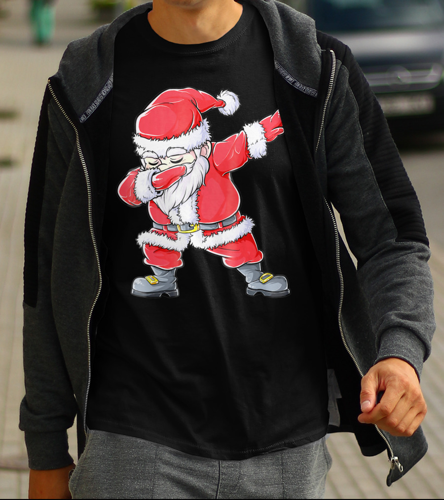 Christmas Santa Dabbing Kids Girls T-Shirt