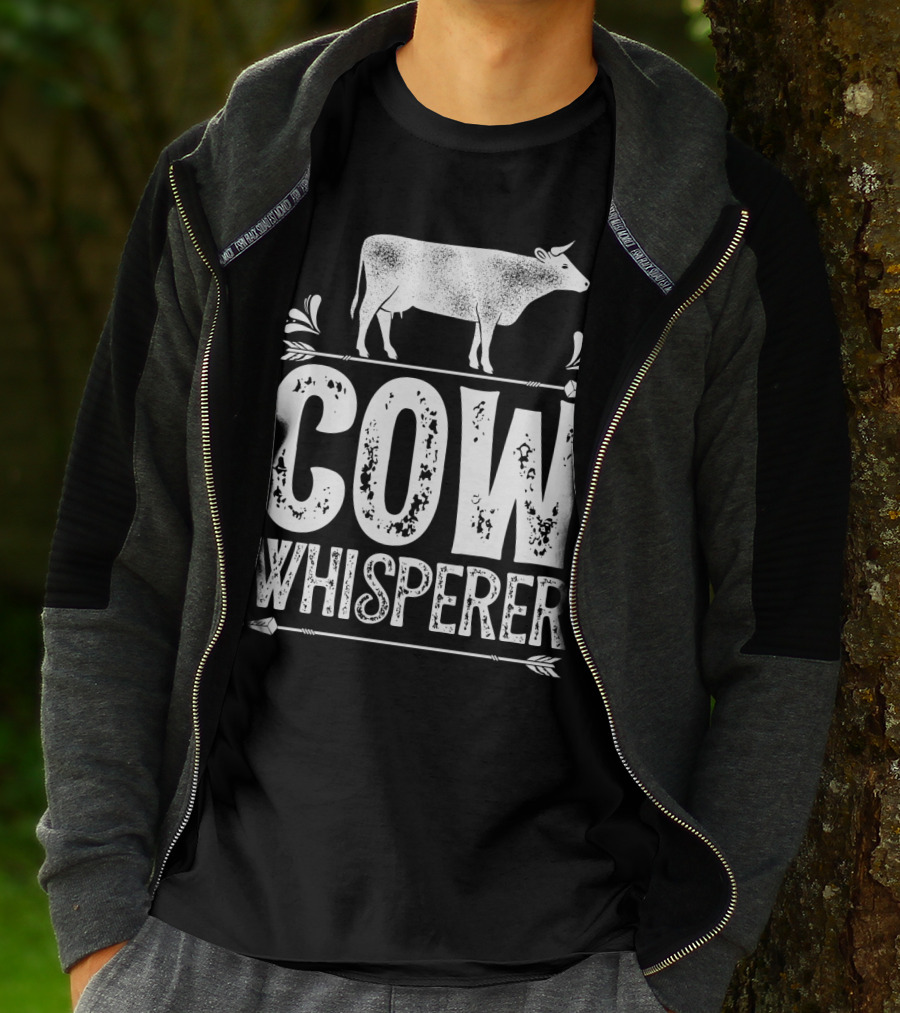 Cow Whisperer Cows Farm Funny Farmer Farming T-Shirt