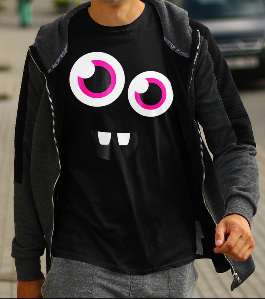 Cute Funny Halloween Monster Face Eyes Kids Man T-Shirt
