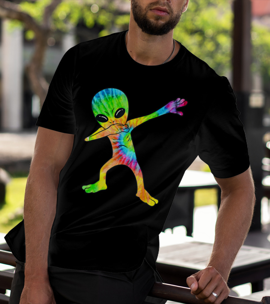 Tie Dye Dabbing Alien T-Shirt