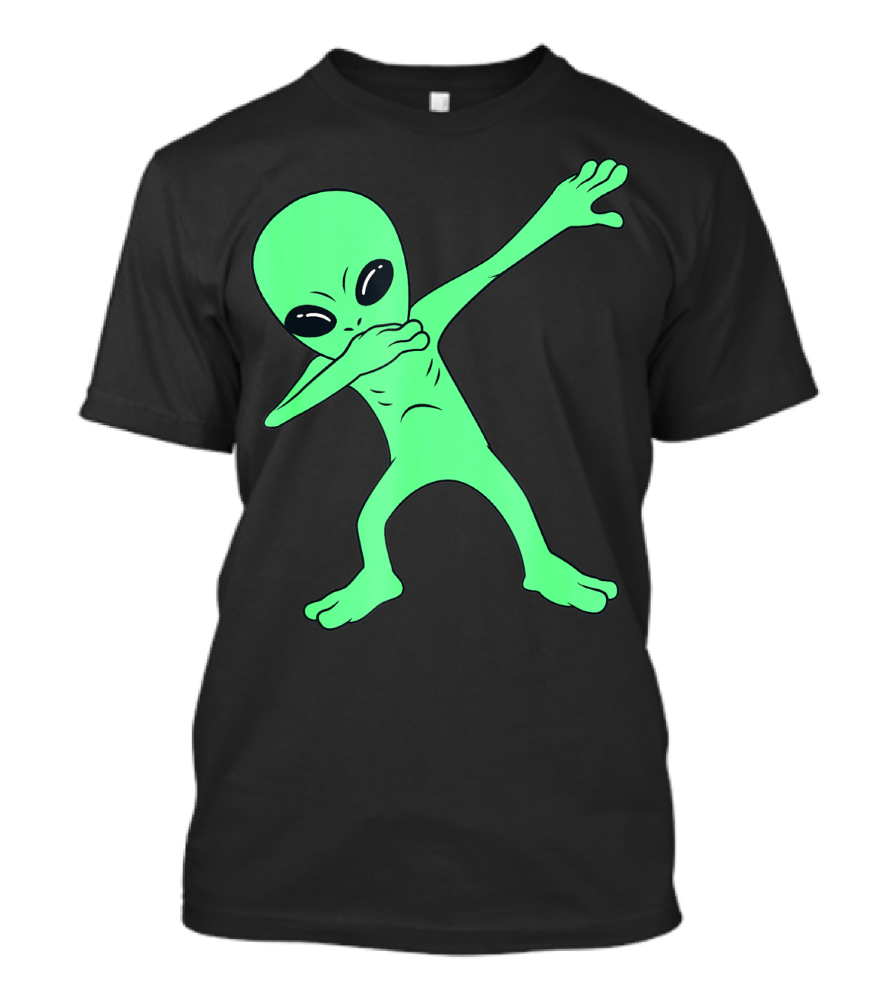 Dabbing Alien Halloween Funny Dab Girl Green Alien Dab Dance T-Shirt