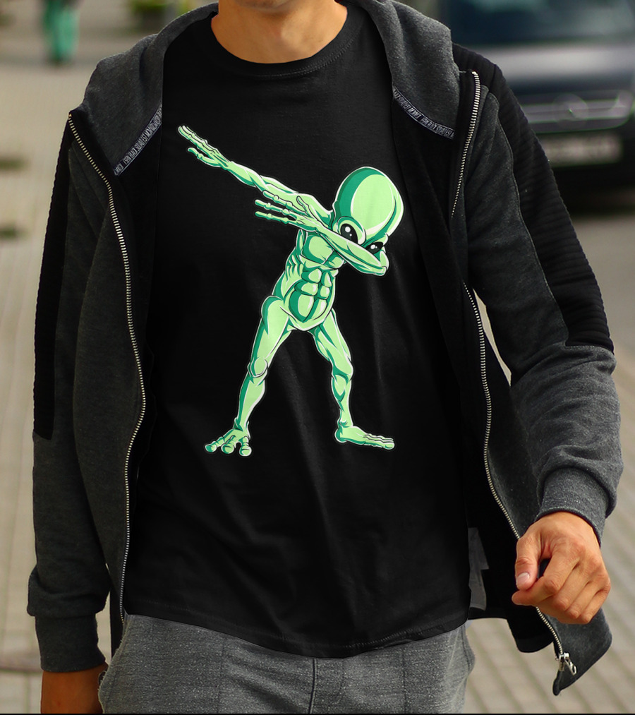 Dabbing Alien Dab Hip Hop Funny UFO Creature T-Shirt