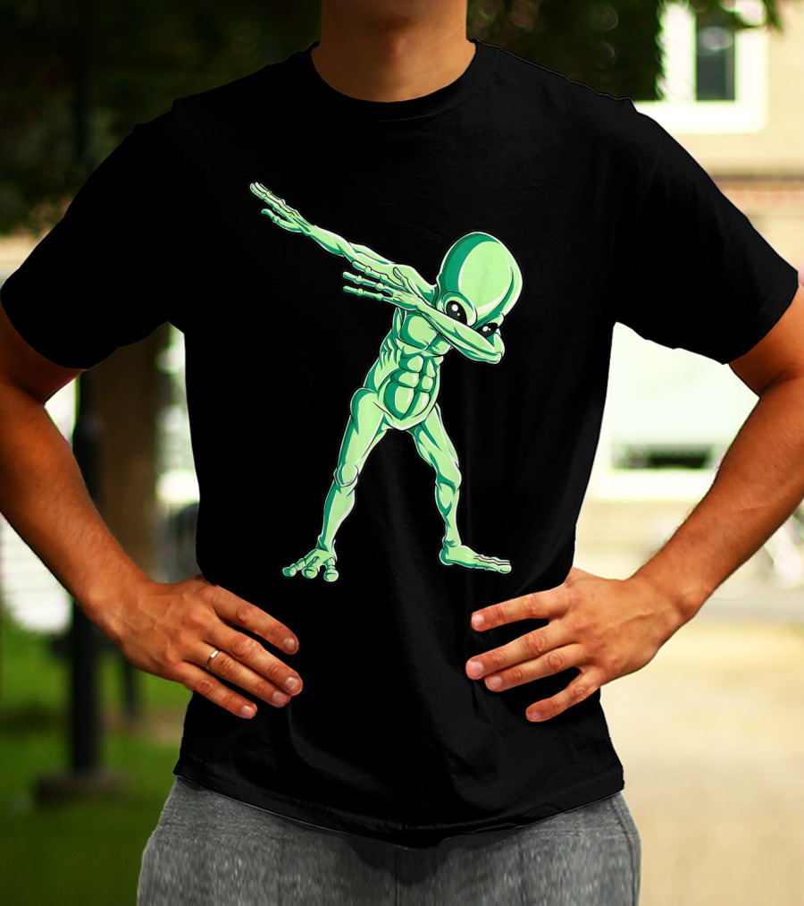 Dabbing Alien Dab Hip Hop Funny UFO Creature T-Shirt
