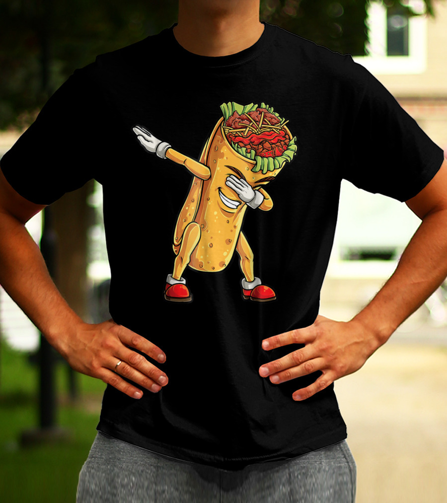 Dabbing Burrito Celebration Cinco De Mayo T-Shirt