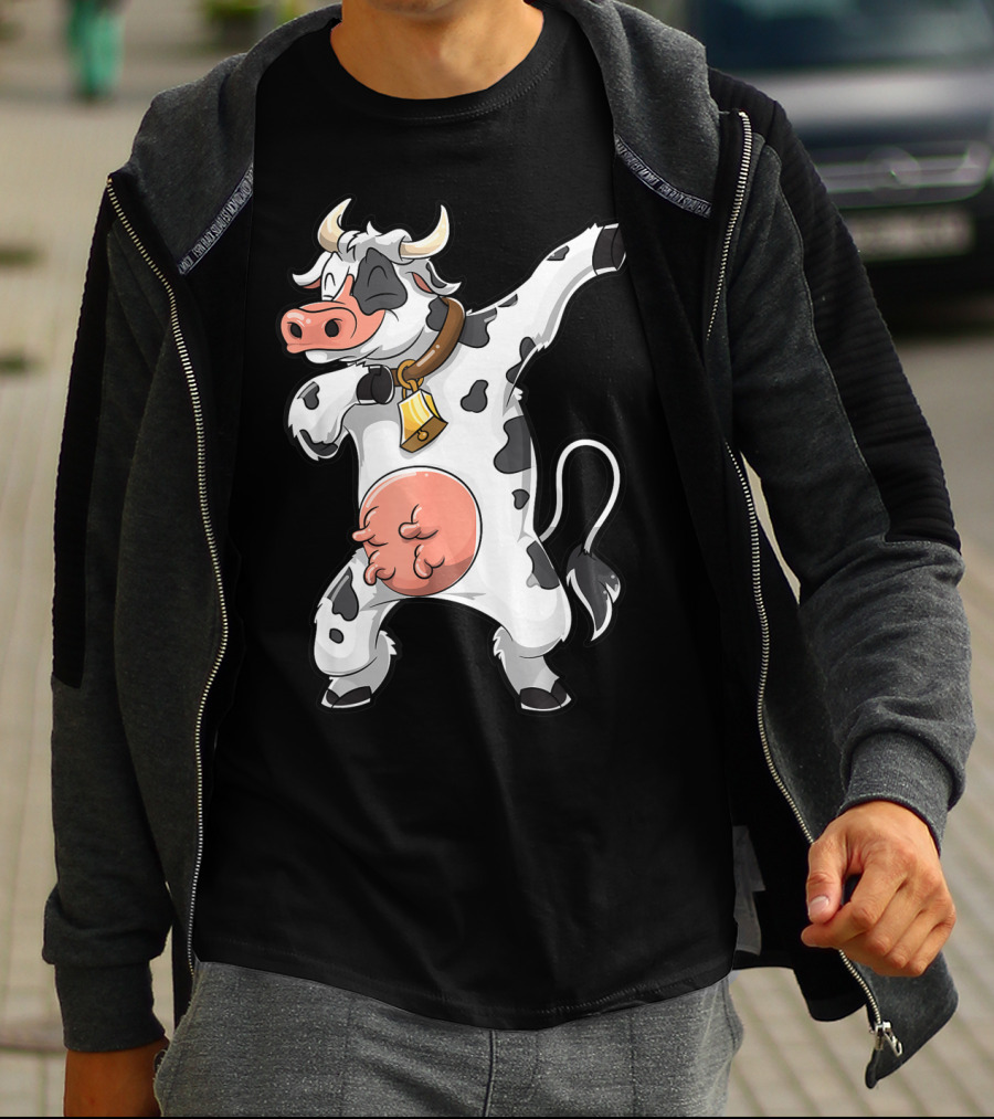 Dabbing Cow Dance Funny Cows Farm Farmer Dab T-Shirt